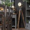 Retro Nickel Industrial Spotlight Tripod Lamp Standing Floor Light 140 Cm