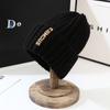 Knitted Winter Hat Women Korean Style Warm Letter For Casual Daily Wear