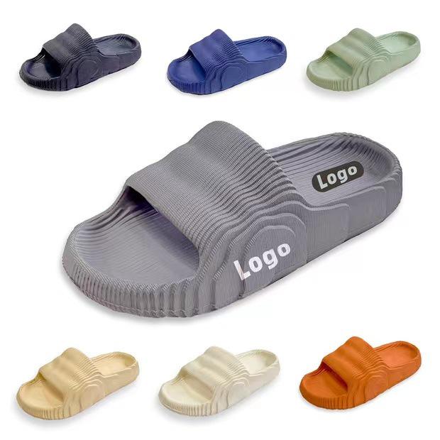 Летние шлепанцы в стиле Канье: Модные, на толстой подошве, большого размера, в корейском стиле, универсальные парные тапочки