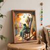 Disney DIY Painting Kit Tinker Bell Autumn Reading Classic Style Home Decor Craft Gift Idea Art Relaxing Cozy Porch Scene Wall Decor