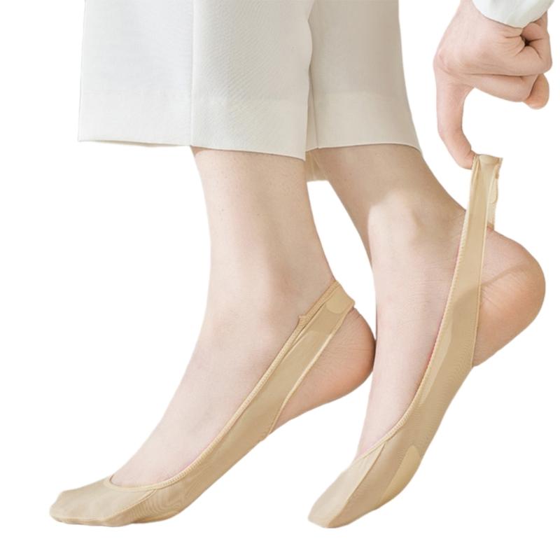 Antislip Strap Half Toe Invisible Low Cut Liner Socks Ball of Foot Cushioned No Show Padded Half Socks For Women Heel