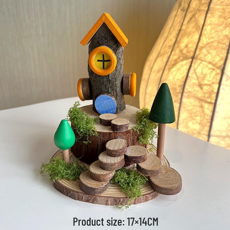 Маленький домик на дереве DIY-набор: Полуфабрикат деревянной игрушки для творческой сборки в детском саду