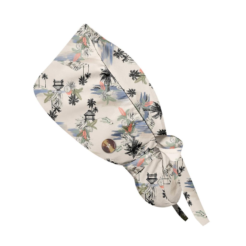 Fashionable Small Animals Print Work Cap, Casual Women's Ponytail Cap, Wash Cap, Baotou Cap