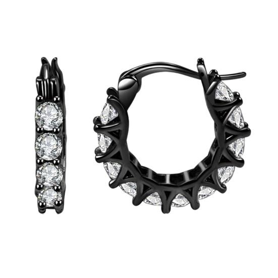 1 пара сережек-хаги с кубическим цирконием, U-образные, маленькие, контрастного цвета, полированные металлические серьги, серьги-гвоздики для хряща, повседневные украшения для свиданий и вечеринок