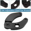 Black Adjustable Gland Nut Wrench for Hydraulic Cylinders on Most Farm and Construction Equipment for Case 480E/580/580D