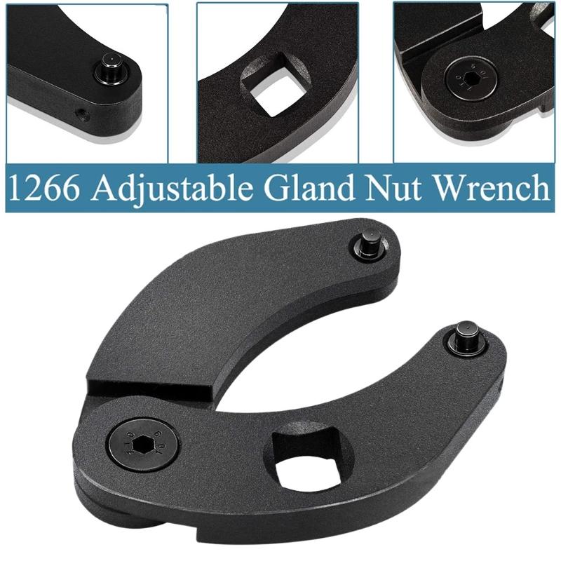 Black Adjustable Gland Nut Wrench for Hydraulic Cylinders on Most Farm and Construction Equipment for Case 480E/580/580D