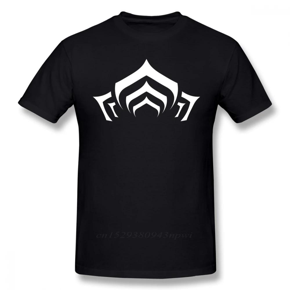 Warframe T Shirt Warframe Lotus Symbol White T-Shirt Print 100% Cotton Tee Shirt Beach Short Sleeves Fun Tshirt