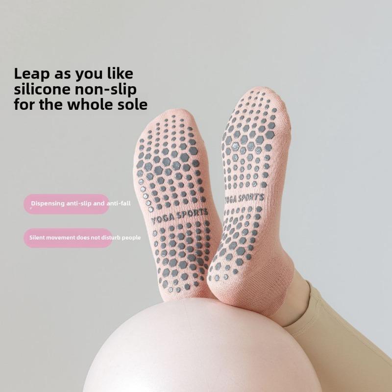 5 пар женских весенних и осенних хлопковых нескользящих носков для занятий фитнесом и йогой в помещении