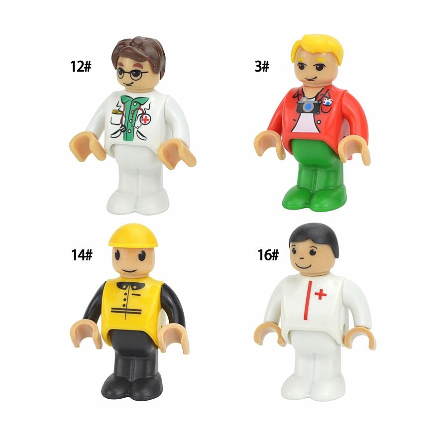 MOC Все виды маленьких кукол, модели, фигурки, персонаж поезда, железнодорожные аксессуары, развивающий подарок, для ребенка, для деревянной железной дороги Biro, игрушки