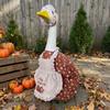 Pumpkin Print Thanksgiving Porch Goose Dress Outfit Maple Leaf Porch Goose Clothing  Thanksgiving