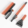 Car Snow Brush And Ice Scraper Extendable Windshield Cleaning Tool Car Snow Scraper Brush With 360 Degree Pivoting Head For