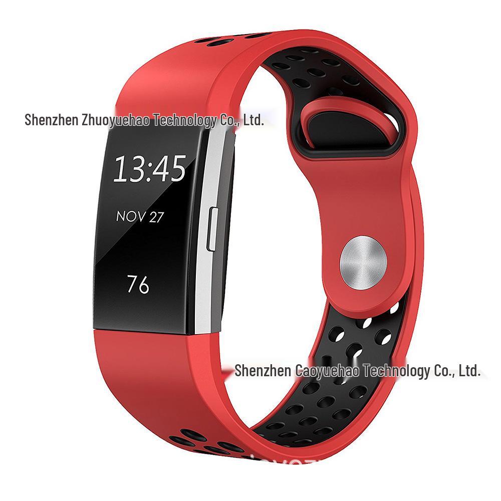 Two-tone Breathable Silicone Strap for Fitbit Charge 2 - Available In 10 Colors