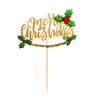 Украшение Рождество День рождения Рождественская тема Рождественское украшение Декор для кексов Топперы для торта Флажки для торта