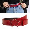 Urban Streetwear Waist Belt Adjustable Waist Strap with Star Accent PU Leather Waist Girdle Unisex Fashion Gift