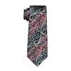 Hi-Tie Mens Silk Tie Paisley Necktie Handkerchief Cufflinks Set for Party Wedding Business