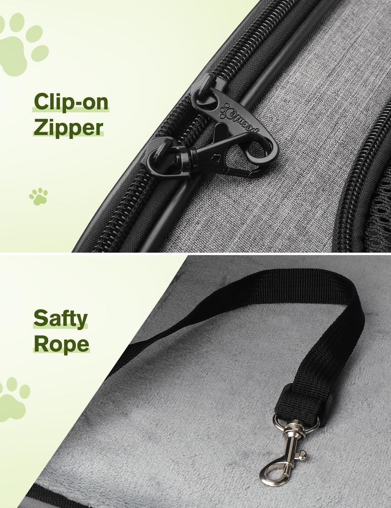 Pecute Cat Bag for Small and Small Foldable Backpack for Hospital Disaster and Includes Cat Bowl Carrier, Handbag/Shoulder Cats, Rabbits, Dogs,