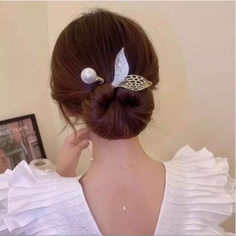 Заколка для волос «Хвост русалки», Жемчужный твистер для пучка, Легкий инструмент для создания прически «пучок» для женщин, Летняя заколка для небрежного пучка для затылка