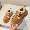 Winter Kids Cotton Shoes Girls Plush Thickened Warm Shoes 2024 Fashion Versatile Soft Children Outdoor Causal Shoes Hook Loop