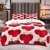 Red Apple King Queen Duvet Cover Sweet Fruit Patterned Bedding Set For Kids Pink Quilt Cover Plant Polyester Comforter Cover