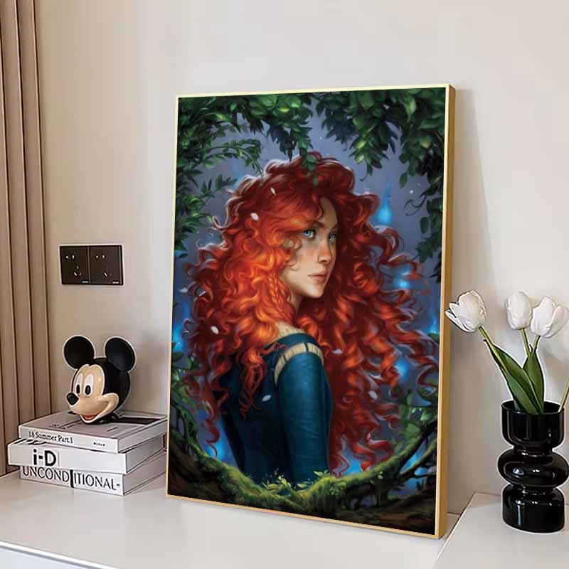 Disney Алмазная живопись 5D Храбрая принцесса Мерида Мультфильм Кино Вышивка крестом Ручной работы Подарок Декор для дома