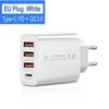 Дорожное зарядное устройство Американское, европейское, британское, 3 порта USB+зарядная головка Type-C