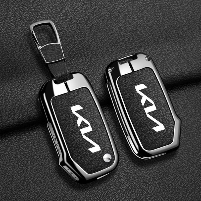 Чехол для ключа автомобиля Kia для K3, Sportage, K5, K2, K4, KX3, Sorento, KX5, KX1, Tucson, Seltos - Мужской стиль с пряжкой
