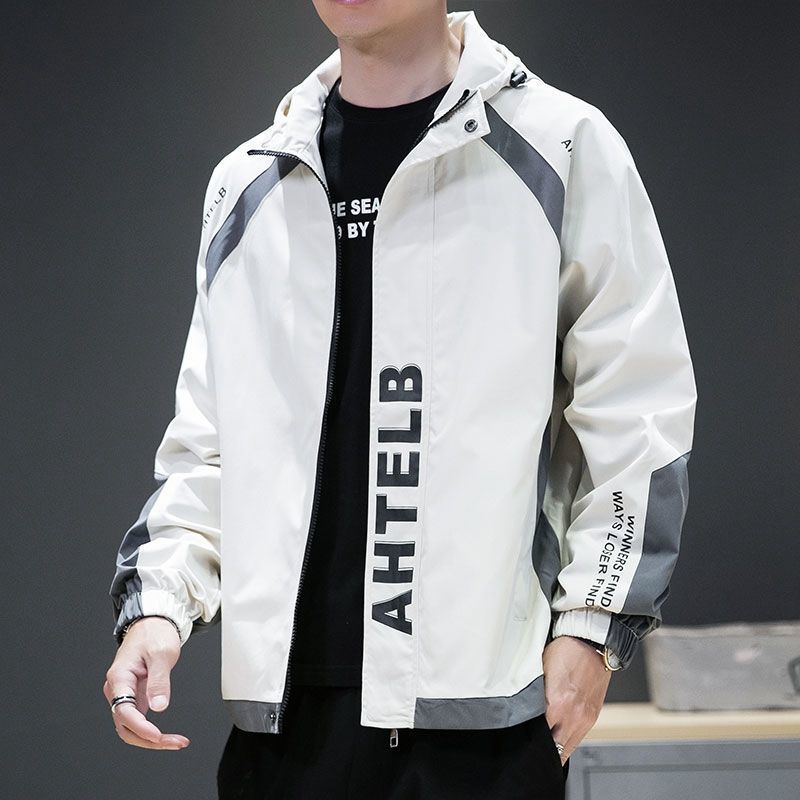 Куртка мужская весна, осень и зима новинка тренд с капюшоном повседневная универсальная свободная куртка верхняя одежда