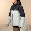 Adidas Color-Block Outdoor Sports Casual Hooded Down Jacket Men Outerwear Silver Gray IT8723