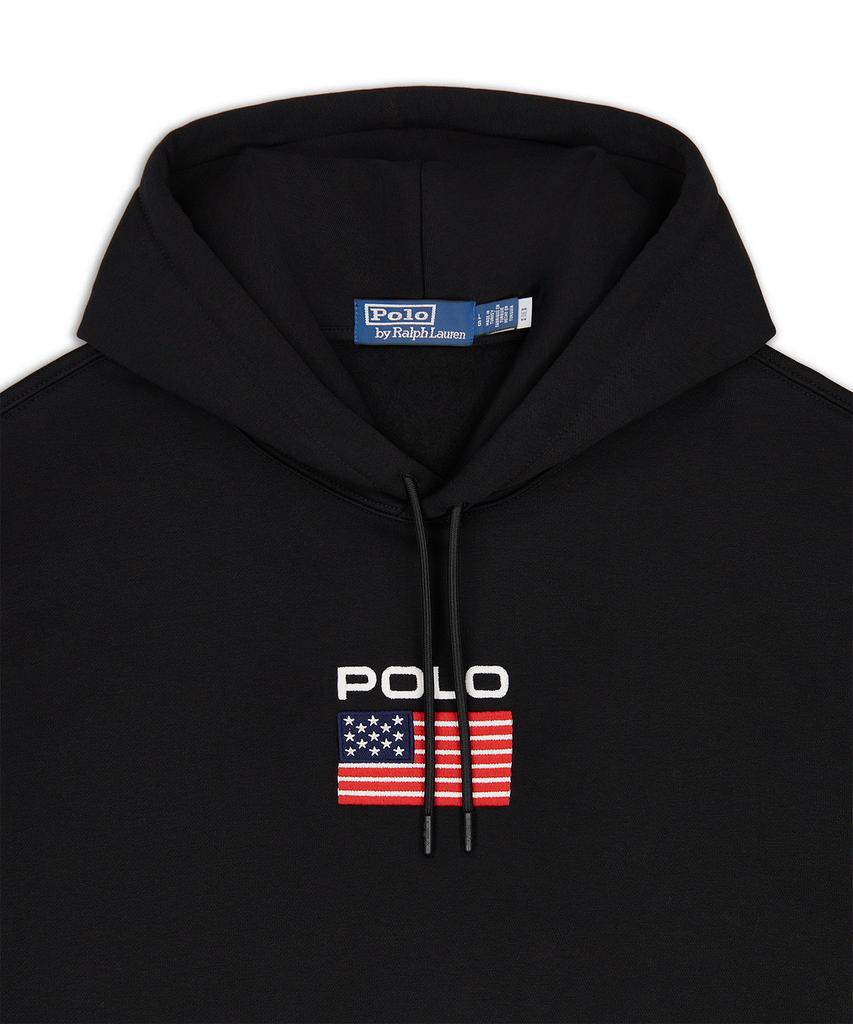 Flag Fleece Hoodie - Black