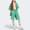 adidas Оригинальная свободная повседневная рубашка с коротким рукавом в стиле 70-х годов с принтом логотипа, женские рубашки зеленого цвета IK7880