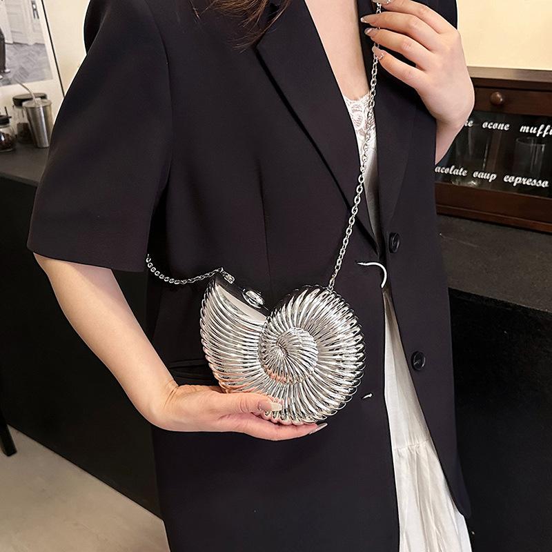 2024 летняя новая сумка для званого ужина знаменитости модная универсальная сумка через плечо с рисунком улитки персонализированная сумка-мессенджер