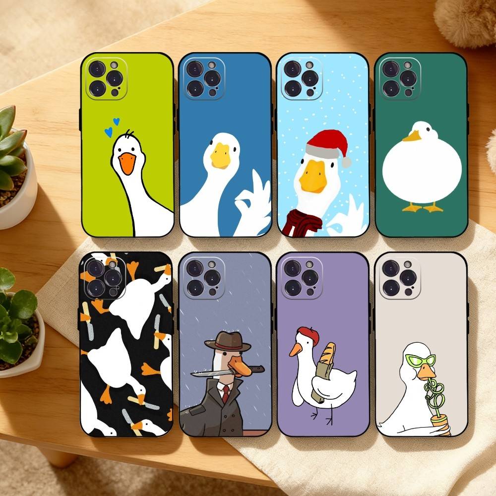Забавный D-Duck D-Daily Чехол для телефона для iPhone17,16,15,14,13,12,Plus,Pro Max, 5G Другие Мягкий Черный Чехол