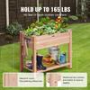 Wooden Raised Garden Bed Planter Box 33.9x18.1x30" Flower Vegetable Herb