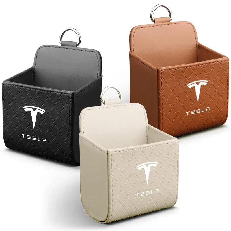 Автомобильная наклейка 2025 Новый Tesla Автомобильный ящик для хранения Вентиляционное отверстие Панель приборов Органайзер Подвесной органайзер для Tesla Model 3 S X Y Стиль Roadster
