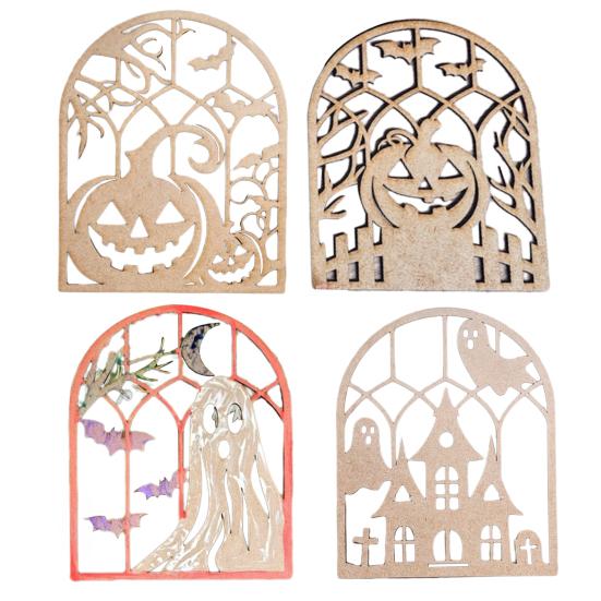 Halloween Wooden Cutout Unfinished Wood Crafts To Paint Ghost Pumpkin