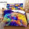 Комплект пододеяльников из 3 предметов, Комплект постельного белья с 3D цветной росписью, Мягкий, удобный, дышащий пододеяльник, Для декора спальни, гостевой комнаты