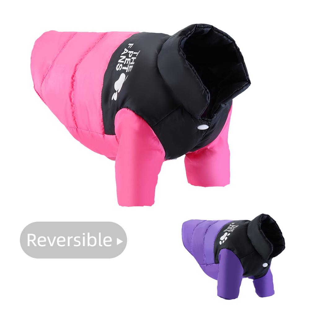 Waterproof Dog Jacket Winter Reversible Pet Clothes For Small Medium Dogs Cat Cozy Warm Yorkie French Bulldog Coat Puppy Outfits