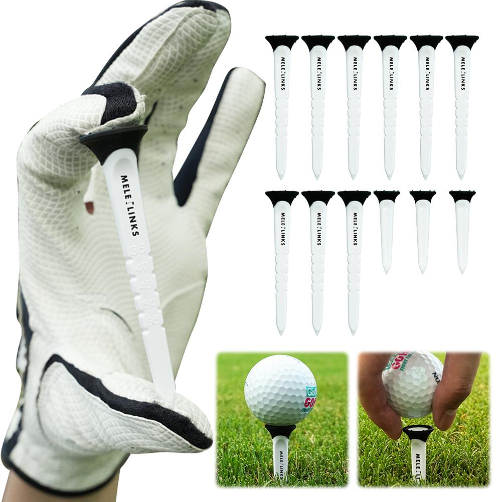 12Pcs Plastic Golf Tees Portable Golf Tack 5 Level Adjustable Height Golf Ball Nails Tees Golf Ball Holder Tees Golf Accessories