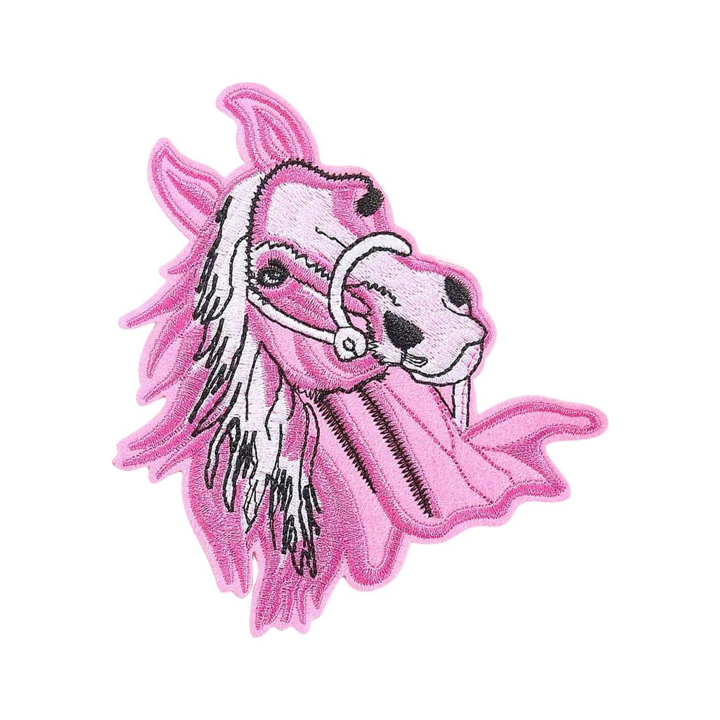 Horse Head Iron On Patches Applique Patches Animal Repair Patches Pony Embroidery Patches for Clothes Bag Decoration