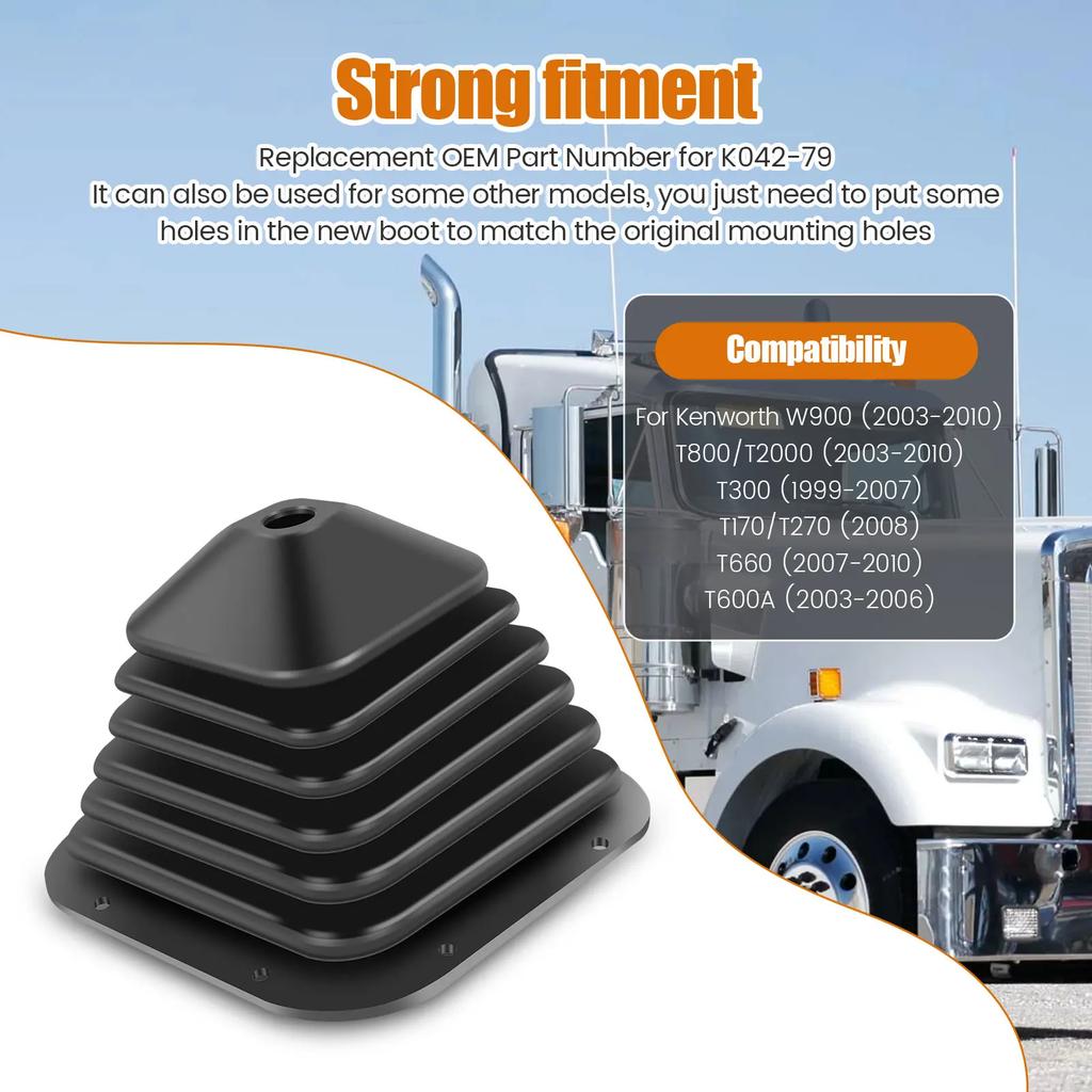 Резиновый чехол на рычаг переключения передач, подходит для автоматической и механической коробки передач, резиновый тканевый гофрированный пыльник для Kenworth