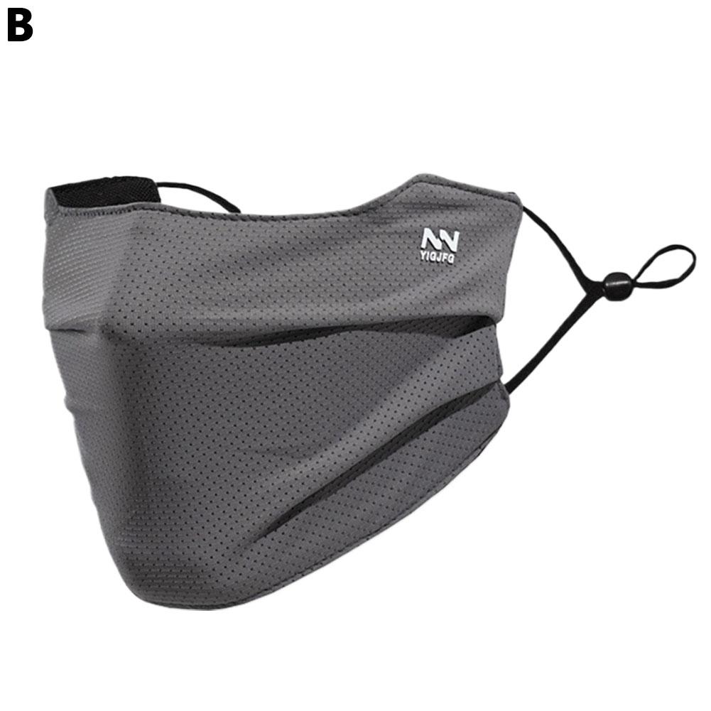 Дышащая маска для лица из ледяного шелка, УФ-защита для лица, Моющаяся, Многоразовая, Солнцезащитная маска для лица для мотоцикла, бега, езды, упражнений