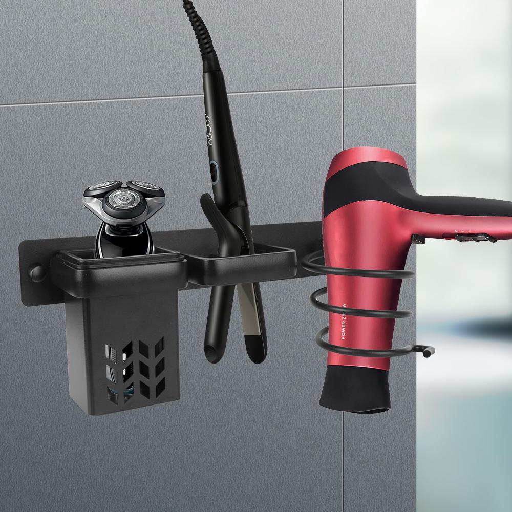 Hair Straightener Holder Hair Dryer Holder Rack Storage Holder Storage Box Wall Mounted Organizer Multi-Functional