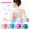 Silicone Brushes Bath Towels Rubbing Back Mud Peeling Body Massage Shower Scrubbing Bath Belt Flexible Scrubber Skin Cleaning