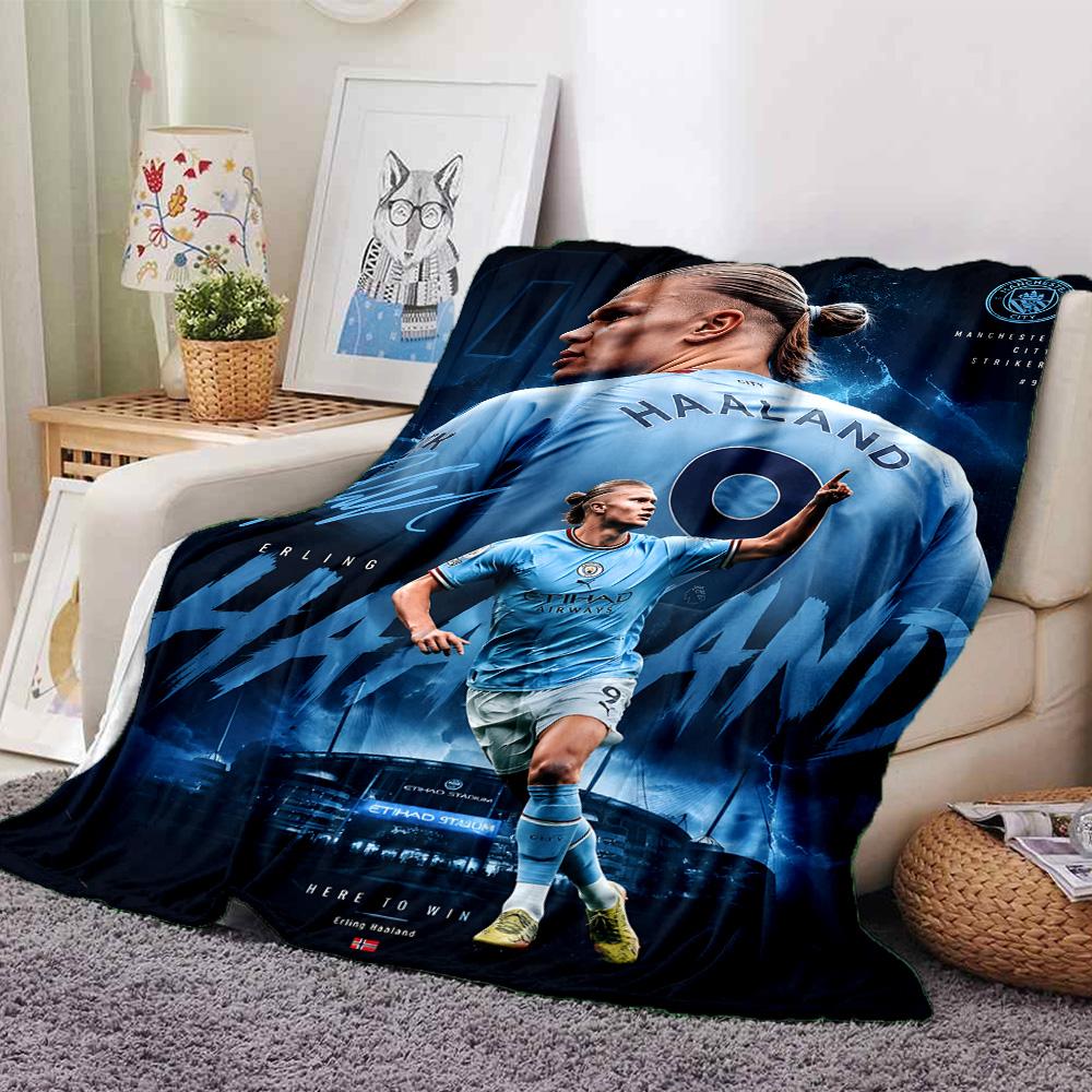 1pc Haaland9 Blanket, Gift, for Men and Women, Soft Blanket, Good for Sofa Bed Couch Travel, Lightweight Flannel Blanket