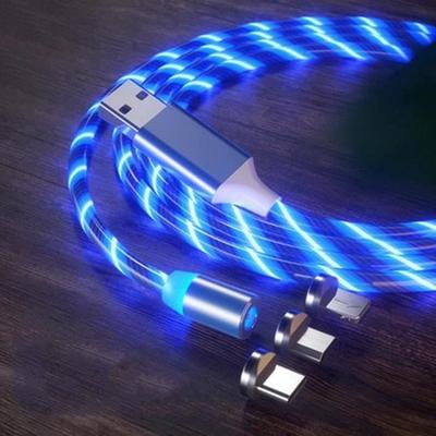 Светодиодная подсветка, быстрая зарядка, магнитный кабель USB Type-C, магнитный кабель USB Micro, зарядный кабель-провод для Huawei iPhone
