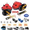 12V Snail Air Horn 48W Waterproof Train Horn 300DB Auto Snail Horn Super Loud Horn for Motorcycle Car Truck SUV Boat