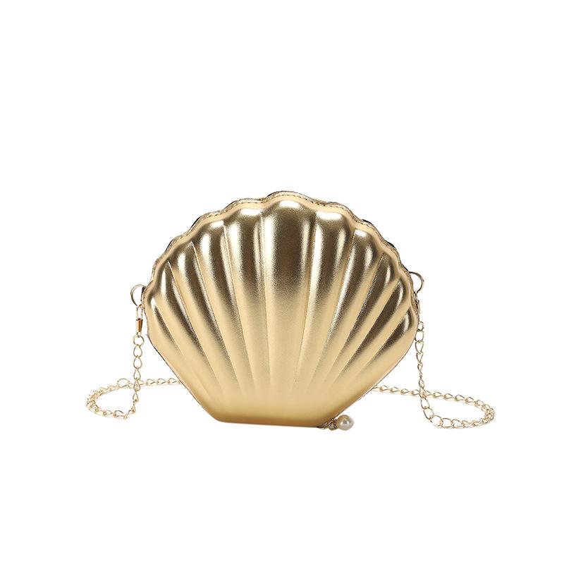 Сумка лето 2025 Мори конфетный цвет дизайн с иностранной индивидуальностью ins ветер женская на плечо цепочка ракушка сумка pu