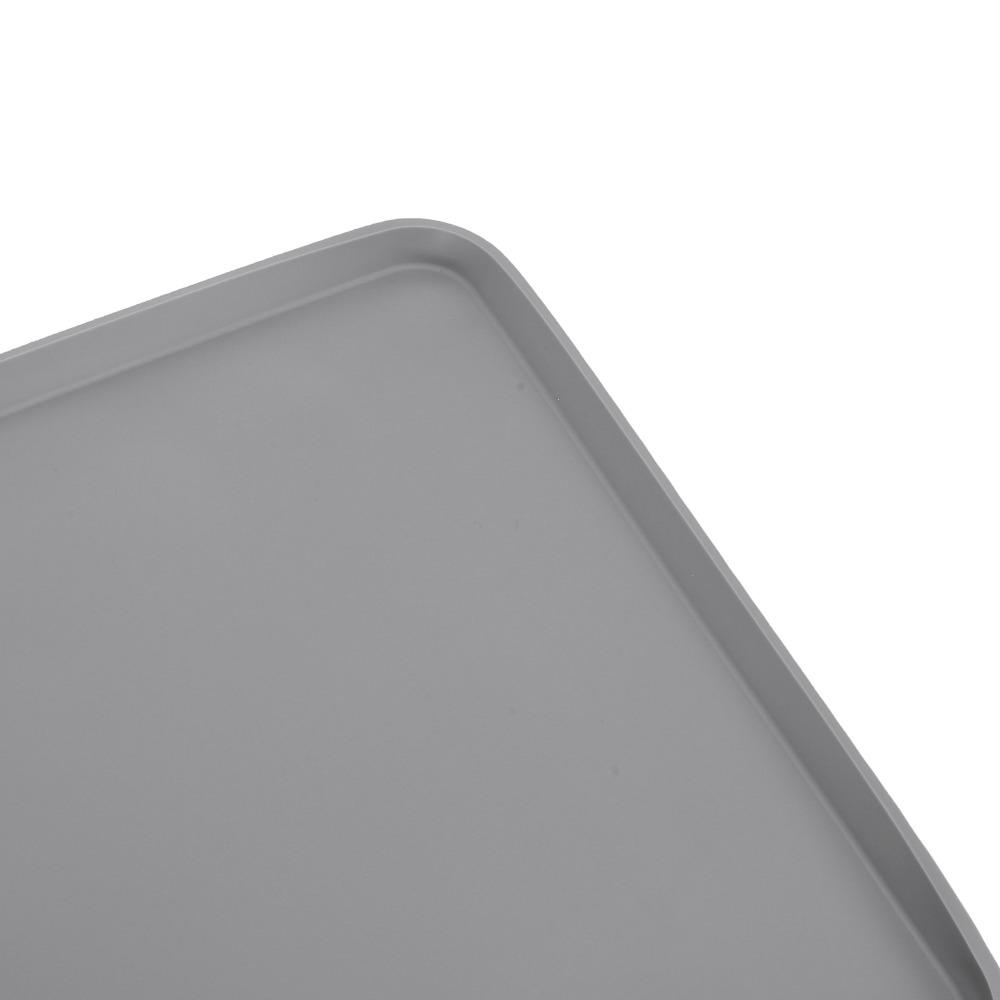 Raised Edges Silicone Coffee Mat Light Gray Coffee Maker Mat Under Espresso Machine