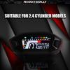 Motorcycle Speedometer Universal Tachometer LCD Digital Odometer Gauge Fuel Level Meter 14000RPM 199km H for 1,2,4