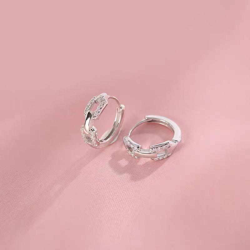 Серьги-кольца из стерлингового серебра 925 пробы: 2025 Современный Нишевый Дизайн - Элегантный и Роскошный для Женщин